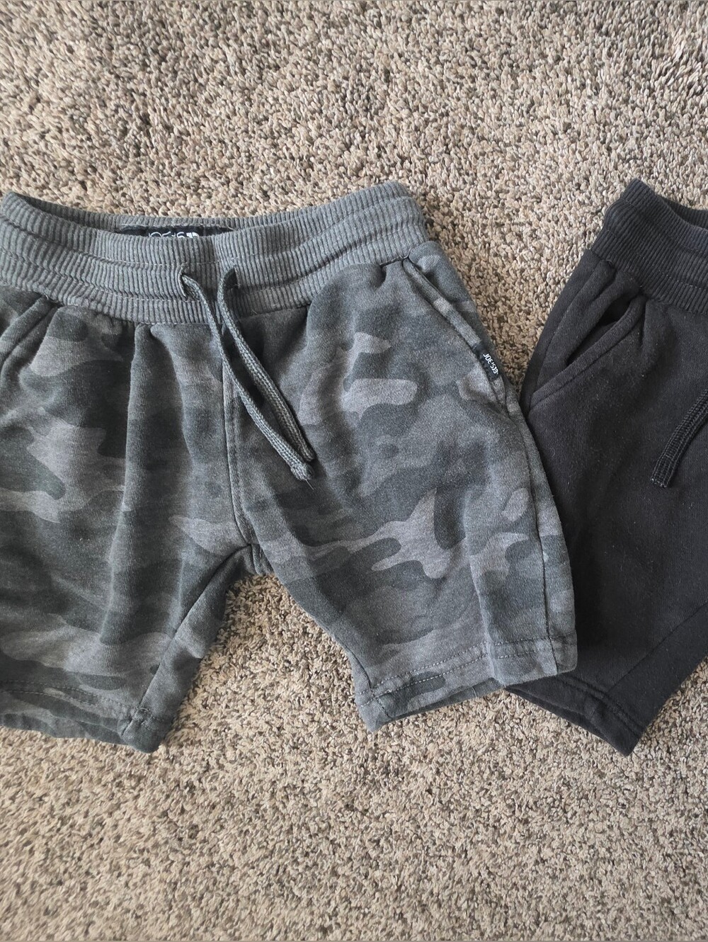 Joe’s Boys Size 5 Sweat Shorts 2 Pair Bundle Black Camo